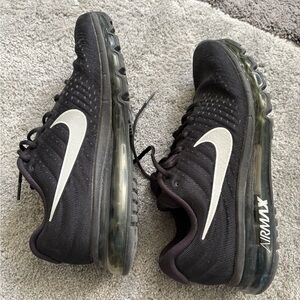 Nike Black Air Max with White Swoosh